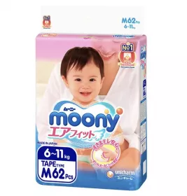 *Подгузники Moony М, RS, 6-11 кг №1 (62)