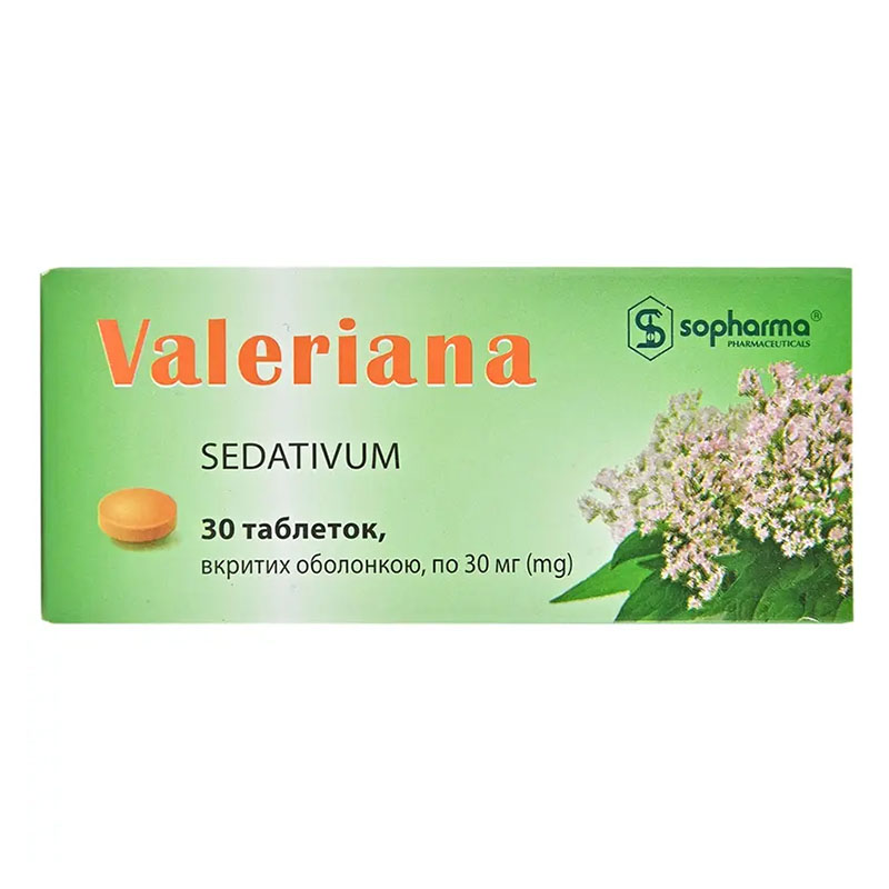 Валериана таблетки по 30 мг 30 шт. (10х3) - Софарма