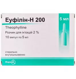 Эуфиллин-Н 200 раствор для инъекций 2% в ампулах по 5 мл 10 шт.