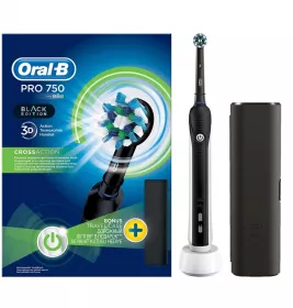 Зубная щетка ORAL-B Pro CrossAction электрическая 750 D16.513.1UX тип 3756 Black Edition