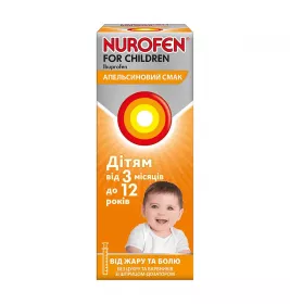 Нурофен для детей апельсин суспензия 100 мг/5 мл по 200 мл во флаконе 1 шт.