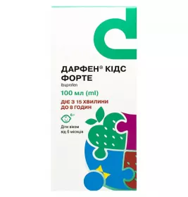 Дарфен Кидс-Дарница Форте для детей суспензия 200 мг/5 мл по 100 мл во флаконе 1 шт.