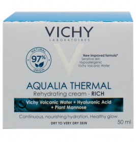 Крем Vichy Аквалия Термаль Насыщенный для глубокого увлажнения сухой и очень сухой кожи лица 50 мл